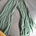 Wide Leg Linen Pants Green Size M Photo 1