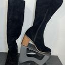 Target  Brand Faux Suede Black Knee High Length Boots Chunky Heel Size 9.5 Photo 5