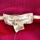 Band of Gypsies  Womens Sweater Medium Pink Stripe Dolman Sleeve Oversized NWT Photo 5