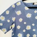 Daisy Camisa Womens Size Large Lagenlook  Print Cotton Linen Blend Blouse Photo 3