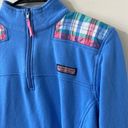 Vineyard Vines  Madras Shoulder Shep Shirt Quarter Zip Fleece Size Medium Photo 5