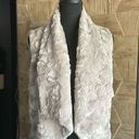 Jack by BB Dakota Jack BB Dakota Faux Fur Open Front Beige Jacket Vest Lightweight Size XS Photo 0