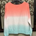 Splendid  ombré long sleeve waffle knit pullover crewneck sweatshirt Photo 0