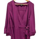 City Chic City Chick Wrap Shibara Vibes Top Magenta Size 14 Photo 3