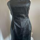 Forever 21 FAUX LEATHER STRAPLESS MINIDRESS WITH ZIP UP BACK,  PLEATED SKIRT SIZE LARGE Photo 6