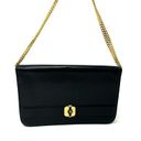 Christian Dior Vintage  Black Leather Gold Hardware Strap Shoulder Bag Photo 1