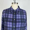 Equipment  Signature slim-fit silk shirt in Purple Plaid Photo 3