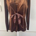 kim rogers Vintage dark brown witchy whimsygoth velvet bow cardigan top Photo 3