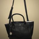 Nine West  black roomy purse with NW key chain Photo 0