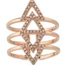 Stella & Dot  Rose Gold Pave Spear Ring Photo 0