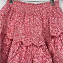 American Eagle  Pink Tiered  Floral Skort/Skirt Sz SX Elastic Waist Photo 5