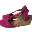 Ralph Lauren LAUREN  Cala Pink Dragonfly Espadrille Wedges Sz 9.5 Photo 3