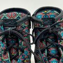 Sperry Saltwater Textile Navy Coral Aztec Print Snow Rain Duck Boots Women’s 8 Photo 4