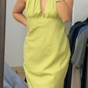 Revolve Satin Green Dress Photo 0