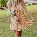 Peach Love California Boutique Floral Mini Dress Photo 0