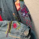 Coldwater Creek Vintage  Embroidered Denim Jean Floral Jacket Photo 5