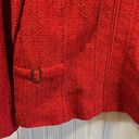 Christopher & Banks  ruby red sparkly zip up blazer jacket Photo 3