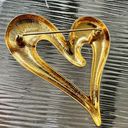 Monet  Gold-Tone Open Heart Vintage Brooch/Pin Photo 2