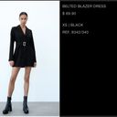 ZARA  Belted Blazer Black Dress Photo 1