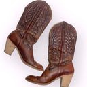 Dingo  Women’s Vintage Rust Brown Leather Almond-toe Cowboy Boots Sz 8 Photo 0