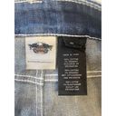 Harley Davidson  Women's Stud & Stars Denim Jean Shorts Raw Hem Size 12 Photo 7