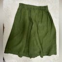 Bermuda Green 100% linen high waisted culottes  shorts size medium Photo 4