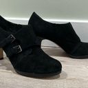 Anne Klein  AK Winka Black Suede Leather High Heels Slip On Dress Shoes Size 9.5 Photo 0