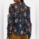 Veronica Beard 
Abra Lurex Floral Silk Blouse Photo 3