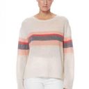 360 Cashmere 💕💕 Christina Central Stripe Knit Sweater Chalk Medium M NWT Photo 0