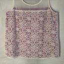 Cynthia Steffe  XS Tank Top Purple White Lace Silhouette Lined Semi Sheer 544 Photo 3