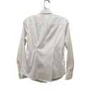 Ann Taylor  Collared Button Down Long Sleeve Top White Size 4 Business Casual Photo 4