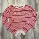 GUESS pink striped crop top Photo 0