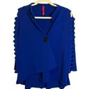 IC Collection by Connie Jacket women’s size medium Cold Shoulder Blue Photo 0