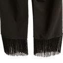 Lulus  Catch a Crutch black fringe crop womens pants L Photo 7