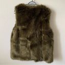 Top Shop Brown Faux Fur Vest Photo 3