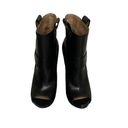 Jessica Simpson  'Light' Black Leather Harness Heeled Boots Photo 1