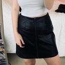 Bevello Black Faux Leather Skirt Photo 0