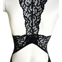 Marilyn Monroe Womens MEDIUM black lace-Detail Open Back bodysuit MARYLIN MAROE​ Photo 7