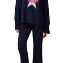 Wish VICTOR ALFARO  Navy Pink Knit Long Sleeves Oversized Sweater Size Small Photo 0