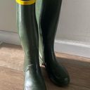 Marc Jacobs designer green and yellow trim tall rain boots 38 7 Photo 0