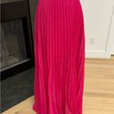 Bebe  Fuscia Pink Pleated Flowing Maxi Dress Photo 1