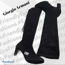 Giorgio Armani  Tall Suede Boots Photo 3