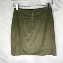 Bebe NWT  Vera Vegan Suede High Waisted Faux Wrap Mini Skirt Green Y2K Party 2 Photo 4