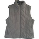 Krass&co NY &  Gray Quilted Sleeveless High Neck Full Zipper Vest Women Sz XL Photo 0