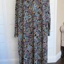 LuLaRoe  Black Multi Color Floral Vines Sweater Duster size M Photo 5