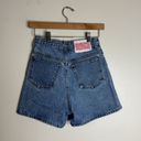 Bongo Vintage  button fly denim jean shorts  big logo on back size 3 Photo 1