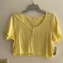 BP NWT  yellow lemonade Henley crop top 1X Photo 1