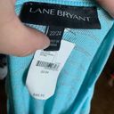 Lane Bryant  turquoise shimmery cropped lightweight 22/24 sweater Photo 2