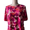 Donna Morgan NWT Nordstrom  Pink Geometric Print Dress Short Sleeve Size 18 Photo 1