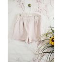 BCBGMAXAZRIA  Light Pink High-Waisted Paperbag Pleated Belted Shorts Size Small Photo 3